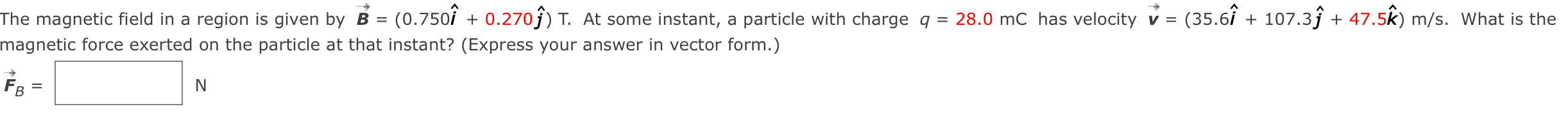 Solved The magnetic field in a region is given by | Chegg.com