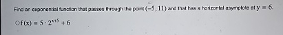 Solved Find an exponential function that passes through the | Chegg.com