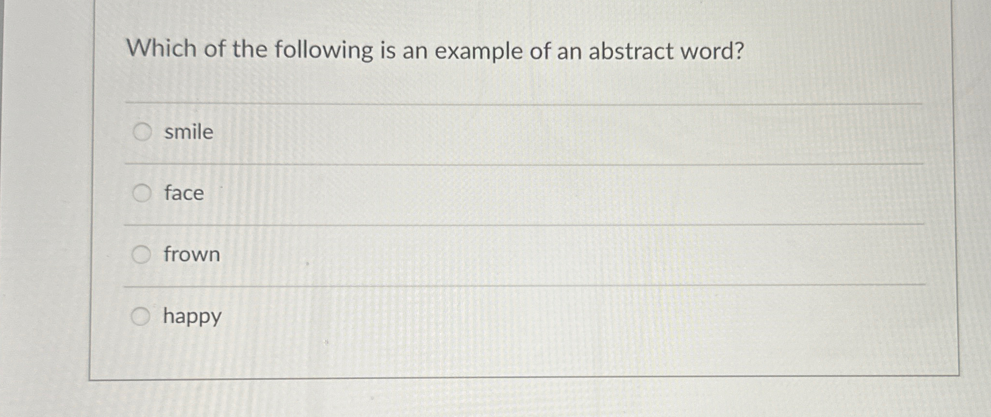 Solved Which of the following is an example of an abstract