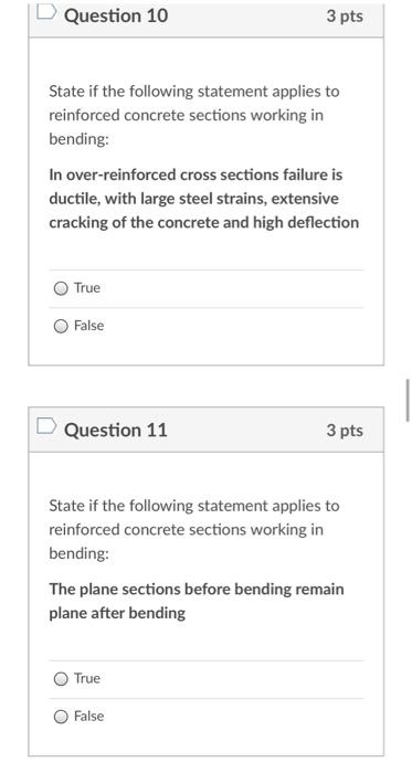 Solved Question 10 3 pts State if the following statement | Chegg.com
