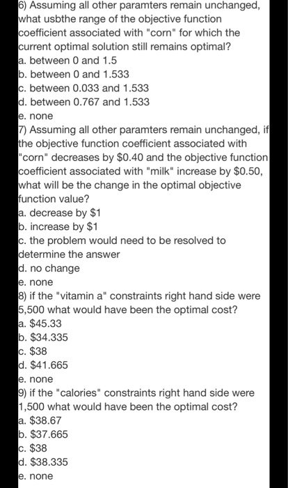 Solved Suppose there are two foods available, com and milk. | Chegg.com