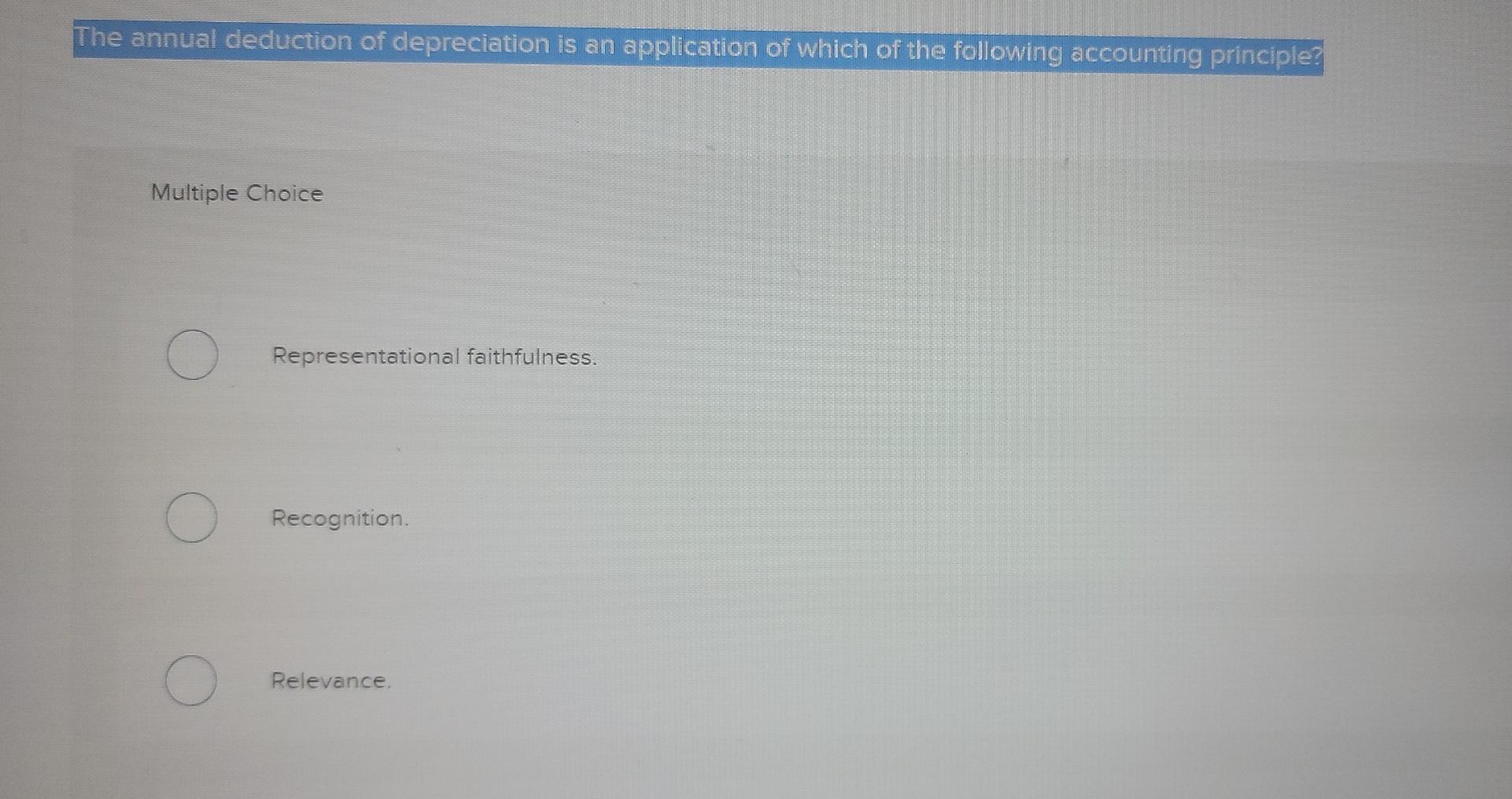Solved The annual deduction of depreciation is an | Chegg.com