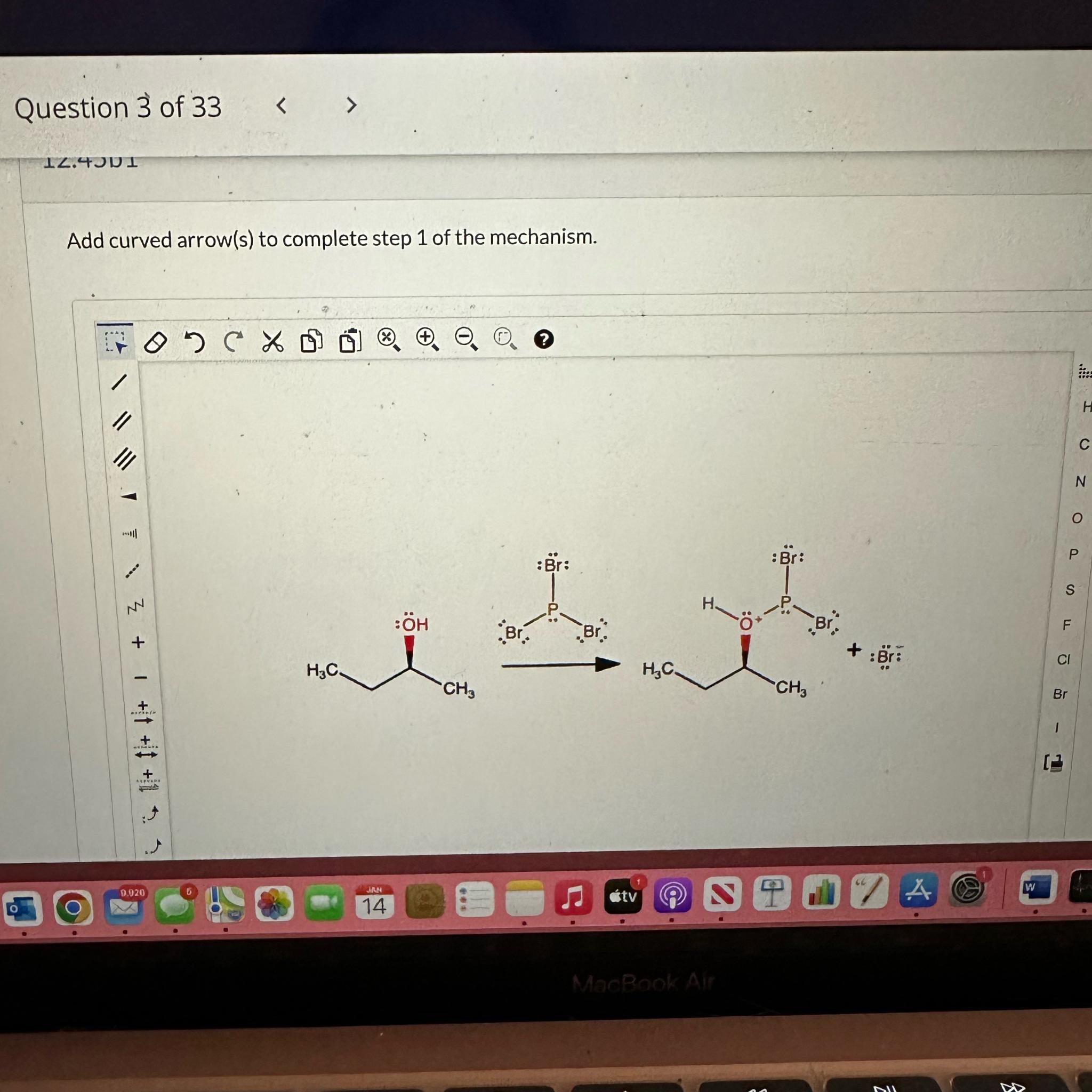 Solved |Add curved arrow(s) ﻿to complete step 1 ﻿of the | Chegg.com