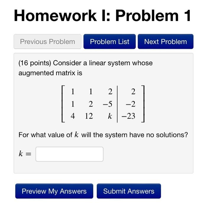 Solved Homework I: Problem 1 Previous Problem Problem List | Chegg.com