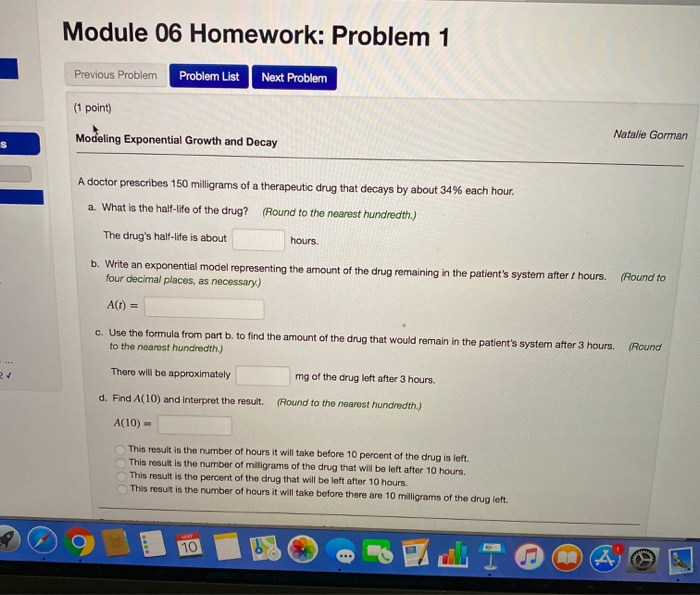 Solved Module 06 Homework: Problem 1 Previous Problem | Chegg.com