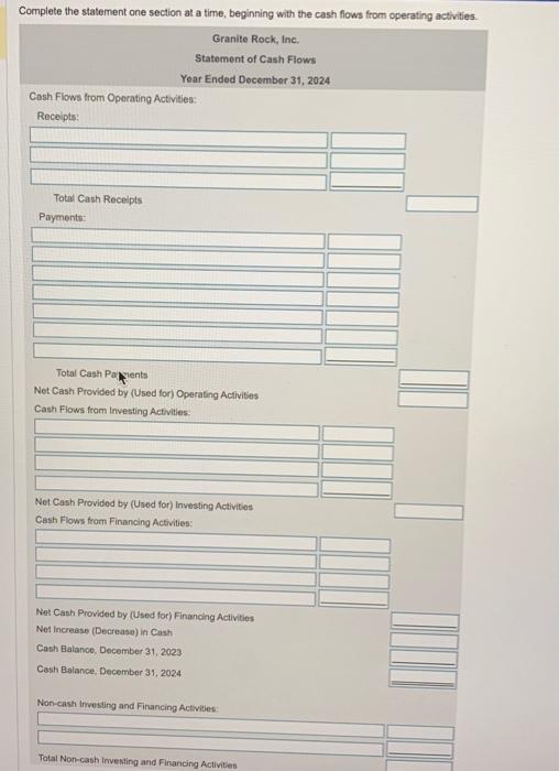 Data Table Requirements 1 Prepare The 2024 Statement Chegg Com   Image