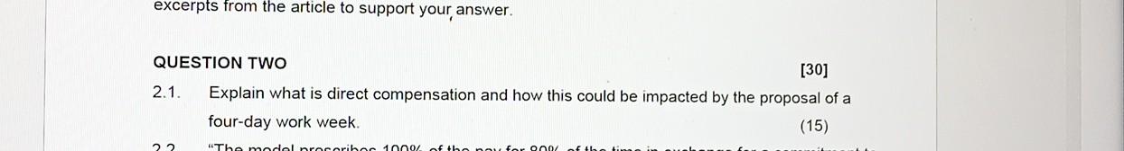 Solved QUESTION TWO [30] 2.1. Explain what is direct | Chegg.com