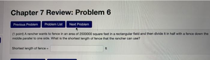 Solved Chapter 7 Review: Problem 6 Previous Problem Problem | Chegg.com