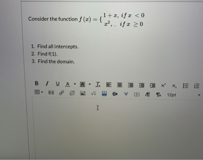 Solved 1 X If X 0 Consider The Function F X X2 Chegg Com