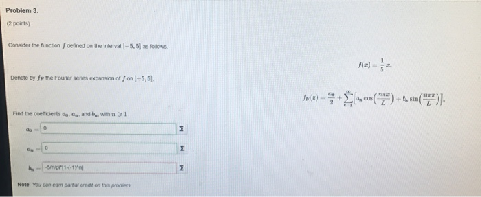 Solved Problem 3 (2 points) Consider the function f defined | Chegg.com