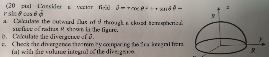 R Pts Consider A Vector Field U R Cos Of R Sin Chegg Com