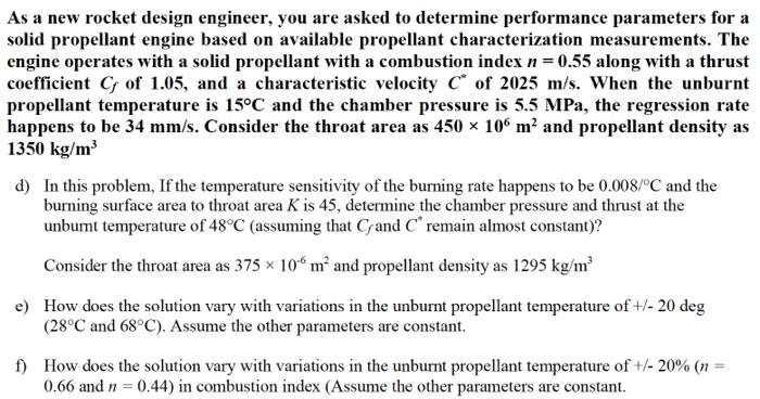 Solved As a new rocket design engineer, you are asked to | Chegg.com