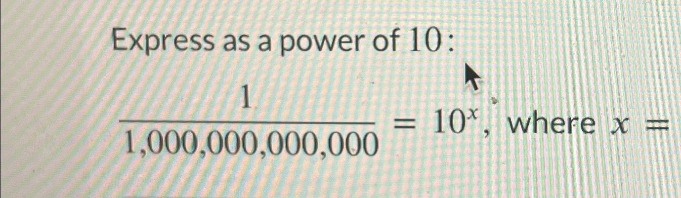 what is 1 000 to the power of 10
