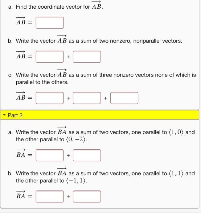 Solved The figure below shows two named points A and B in R. | Chegg.com
