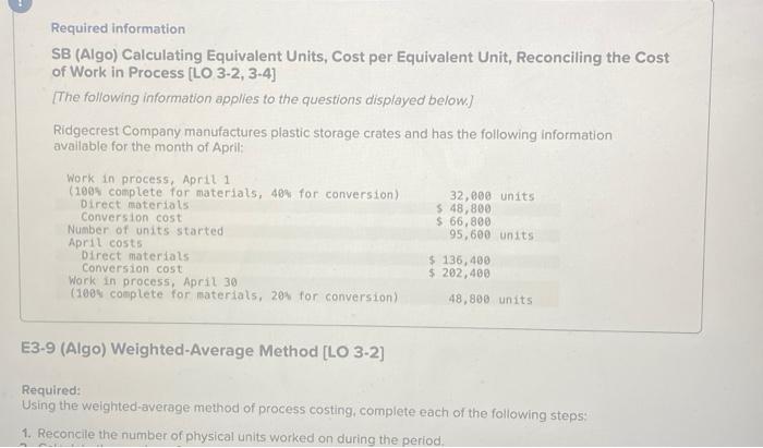 Required: Using The Weighted-average Method Of | Chegg.com