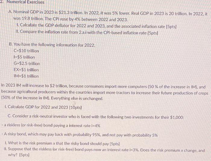 Solved A. Nominal GDP In 2023 Is $21.3 Trillion. In 2022, It | Chegg.com