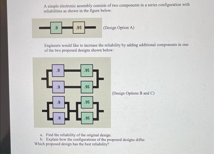 Solved A simple electronic assembly consists of two | Chegg.com