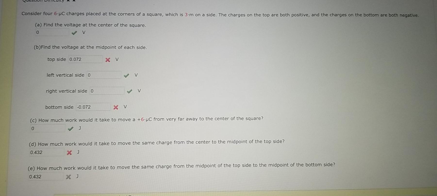 Solved Consider Four 6-PC Charges Placed At The Corners Of A | Chegg.com