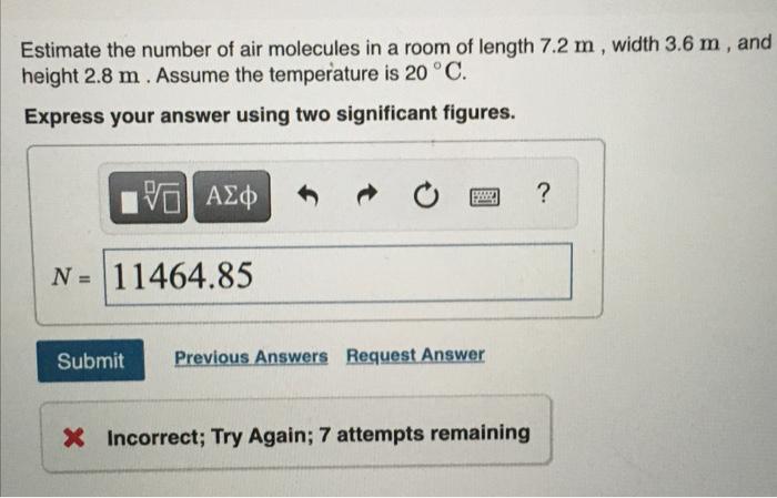 Solved A Cubic Box Of Volume 6 1 10 2 M3 Is Filled With Air Chegg Com   Image