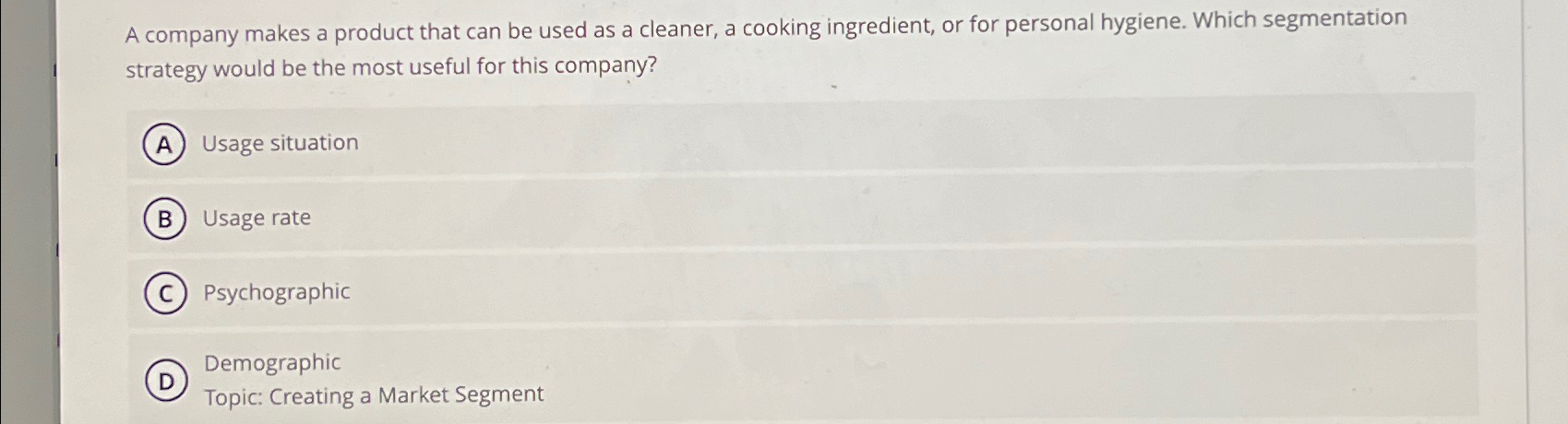 Solved A company makes a product that can be used as a | Chegg.com
