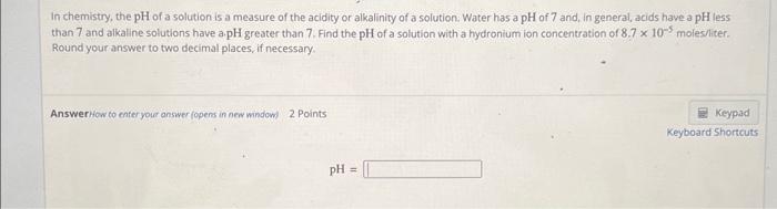 how to find ph of a solution with molarity