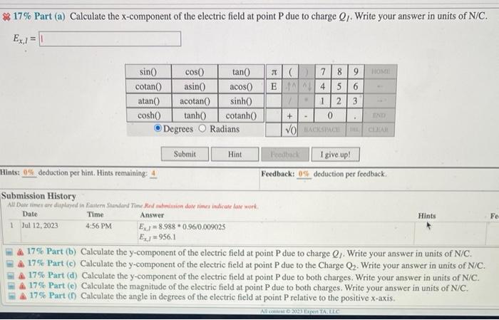 Solved (10\%) Problem 6: A Positive Charge Of Magnitude | Chegg.com