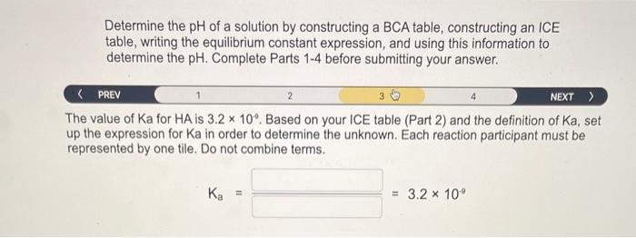 Solved Determine the pH of a solution by constructing a BCA | Chegg.com