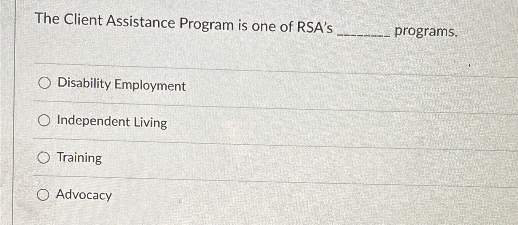 Solved The Client Assistance Program is one of RSA's | Chegg.com
