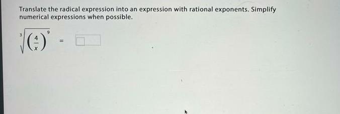 Solved Translate the expression with rational exponents into | Chegg.com