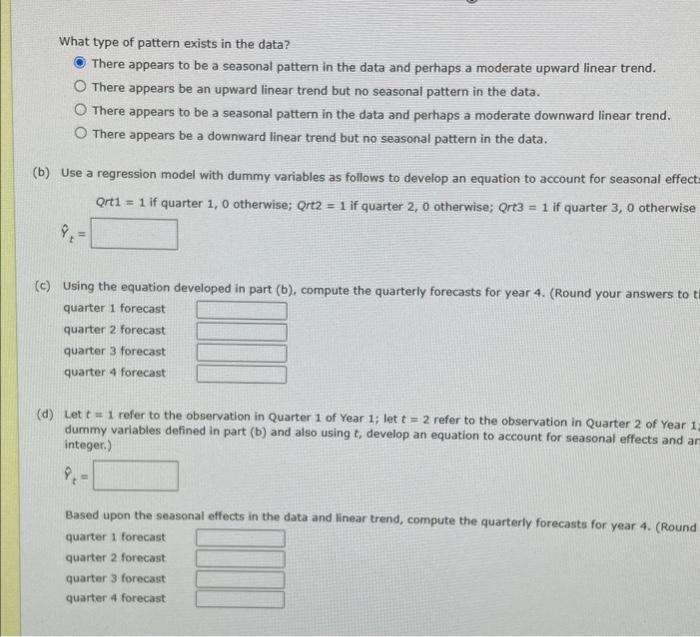 Solved (a) Construct a time series plot. What type of | Chegg.com