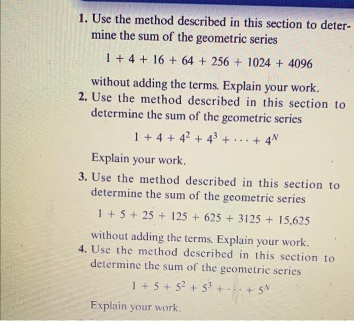 Solved 1. Use the method described in this section to | Chegg.com