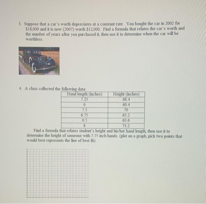 Solved 3. Suppose that a car's worth depreciates at a | Chegg.com