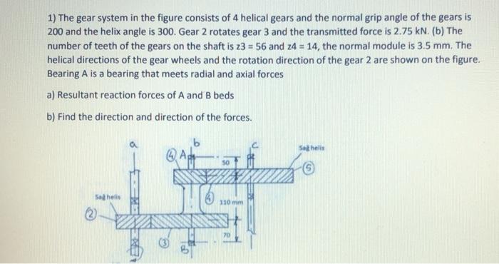Solved 1) The gear system in the figure consists of 4 | Chegg.com