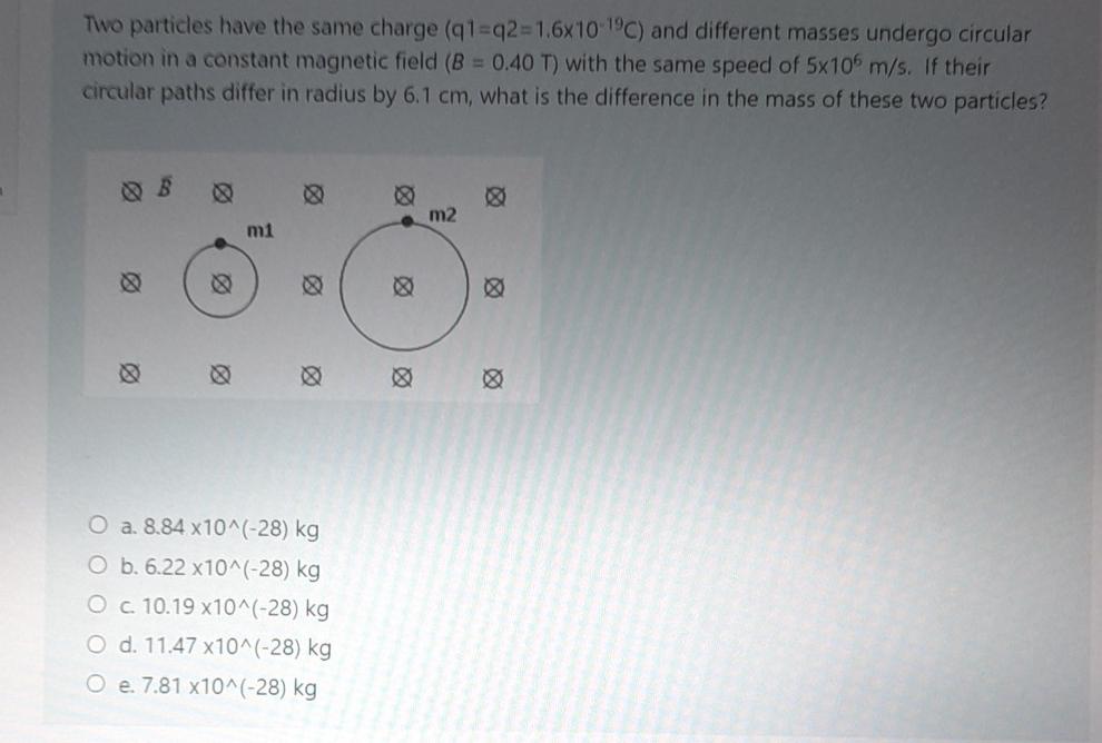 Solved Two particles have the same charge (q1=q2=1.6x10C) | Chegg.com