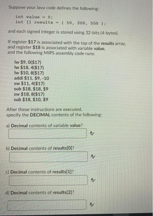 Solved Suppose your Java code defines the following: 0; int | Chegg.com