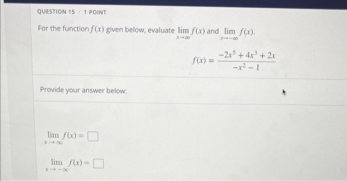 Solved For The Function F X Given Below Evaluate