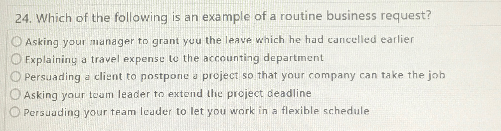Solved Which of the following is an example of a routine | Chegg.com