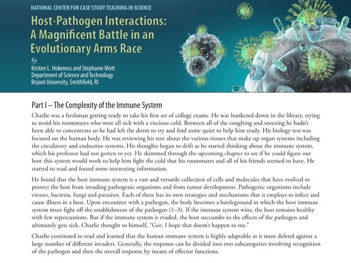 Solved NATIONAL CENTER FOR CASE STUDY TEACHING IN SCIENCE | Chegg.com
