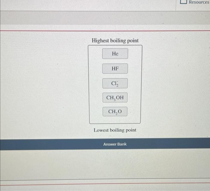 Solved Lowest Boiling Point | Chegg.com