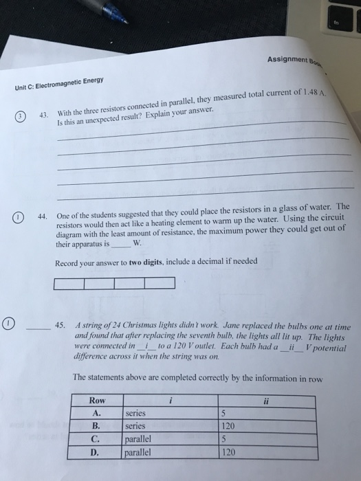 science 30 unit c electromagnetic energy assignment booklet c1 answers