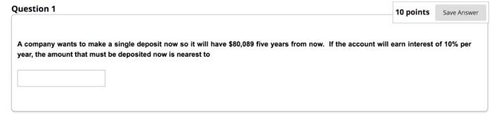 Solved Question 1 10 points Save Answer A company wants to | Chegg.com