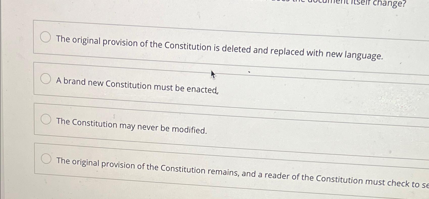 provision of the constitution meaning