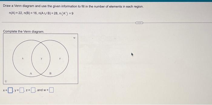 Solved Draw A Venn Diagram And Use The Given Information To | Chegg.com