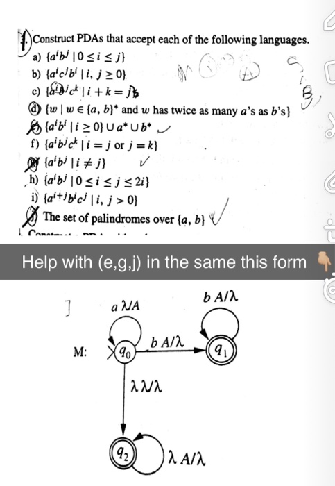 Solved Construct Pdas That Accept Each Of The Following L Chegg Com