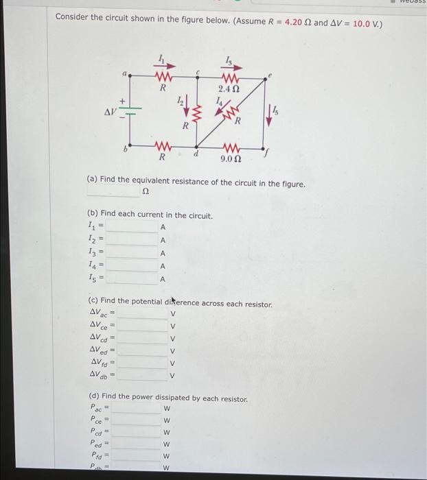 Solved Consider The Circuit Shown In The Figure Below. | Chegg.com