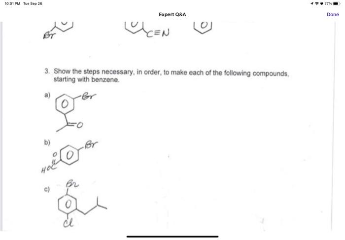 Solved 3. Show The Steps Necessary, In Order, To Make Each | Chegg.com