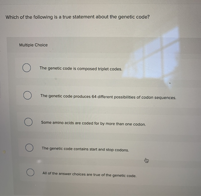Solved Which of the following is a true statement about the | Chegg.com