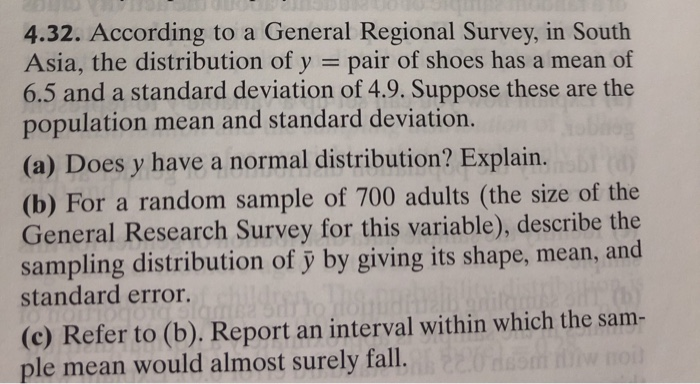 Solved 4.32. According To A General Regional Survey, In | Chegg.com