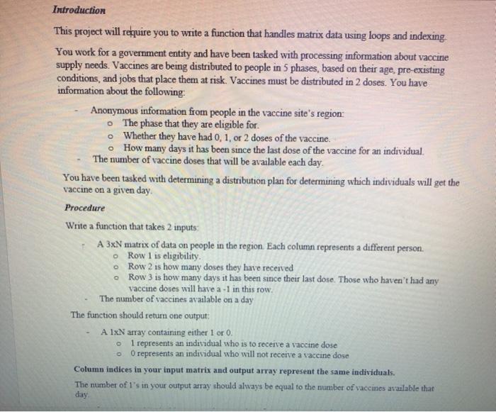 Solved Introduction This project will require you to write a | Chegg.com