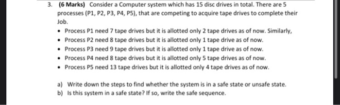 Solved 3. (6 Marks) Consider a Computer system which has 15 | Chegg.com